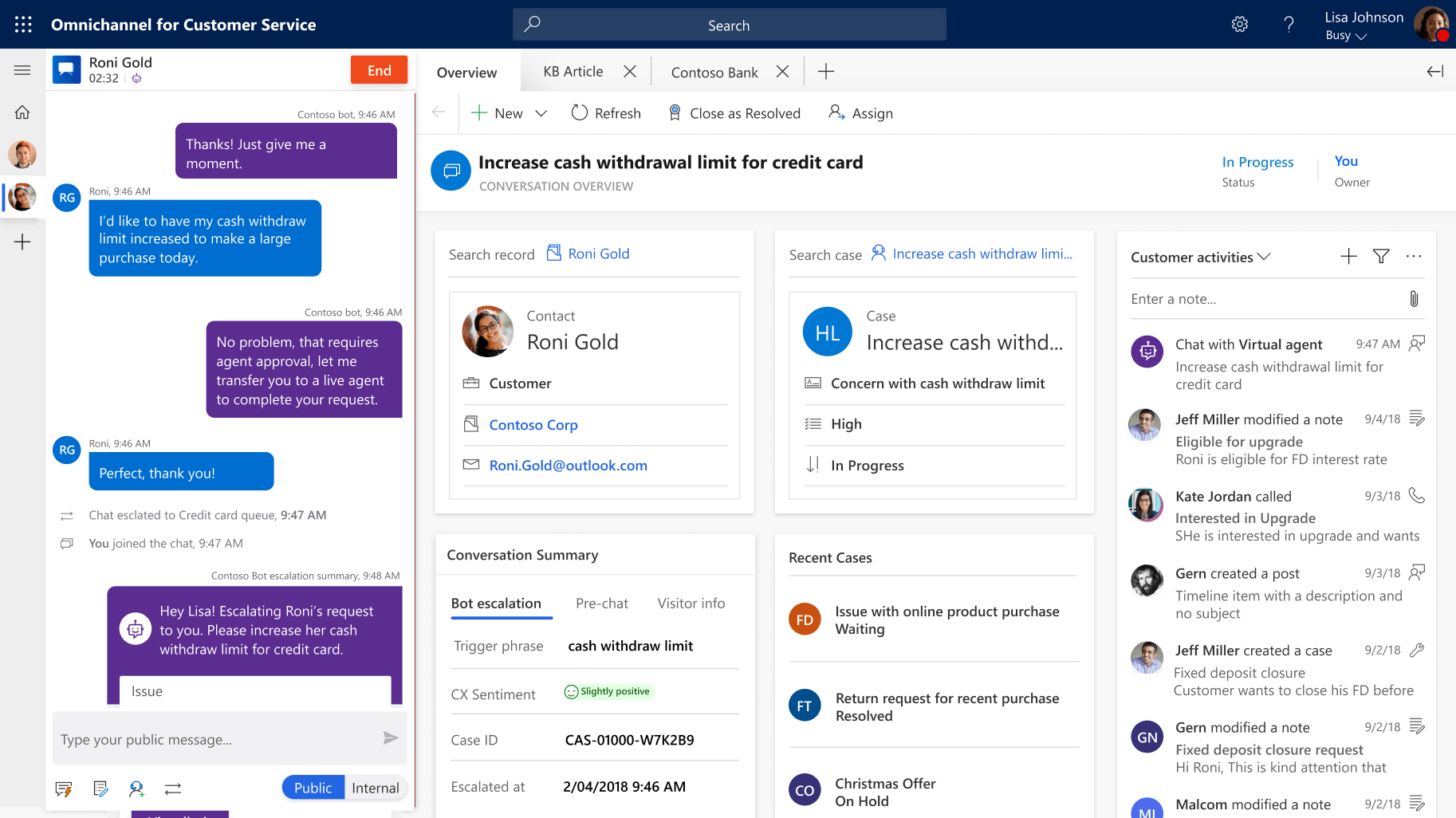 Microsoft Dynamics 365 Customer Service