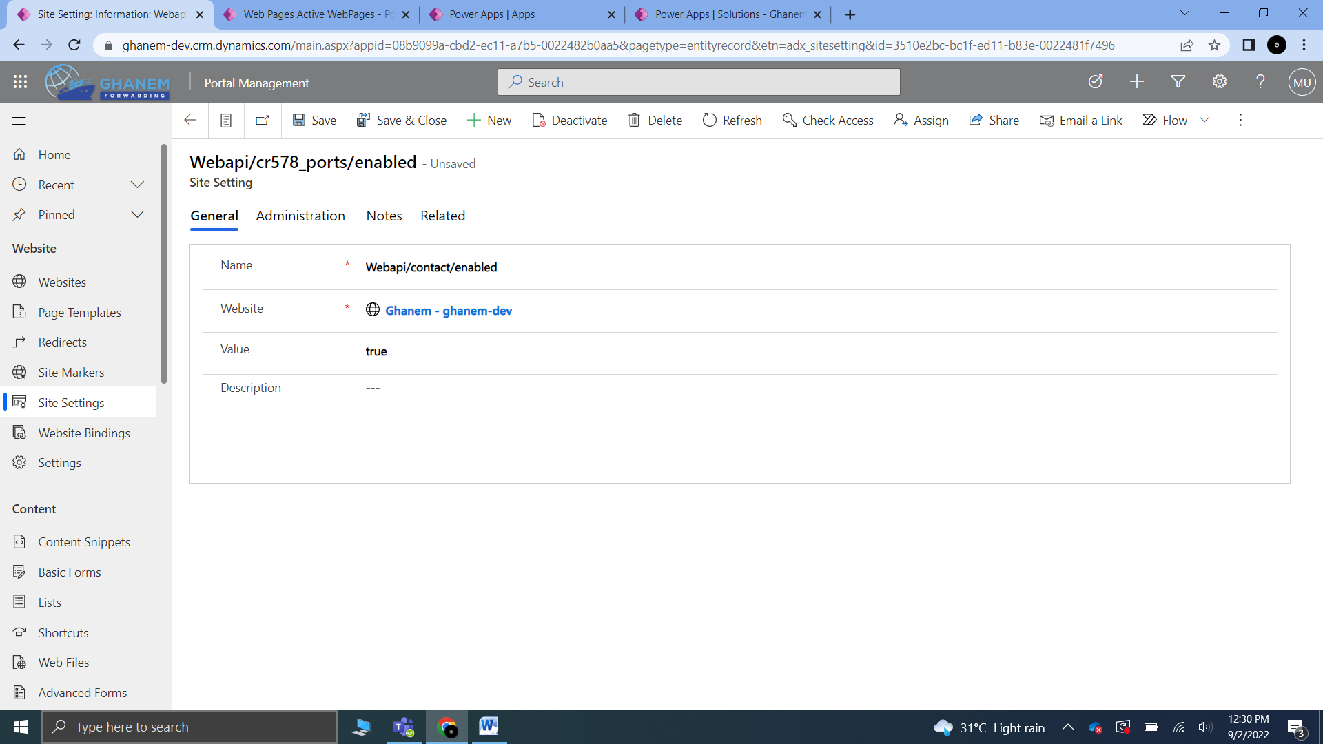 Authorize to use WebAPI in the PowerApp Portals