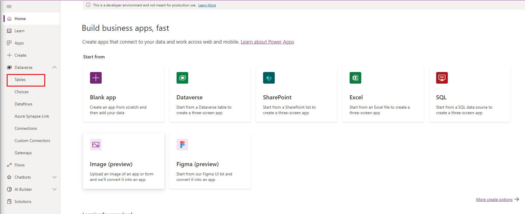 How to Create Tables in Microsoft Dataverse