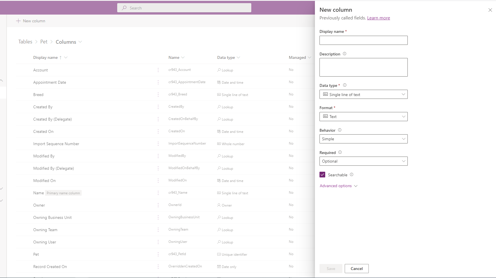How to Create Tables in Microsoft Dataverse