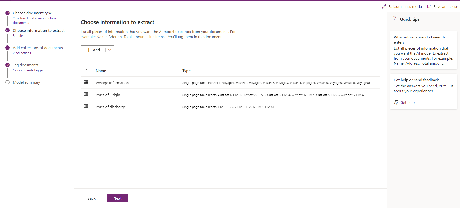 Developing AI modal for document processing flow