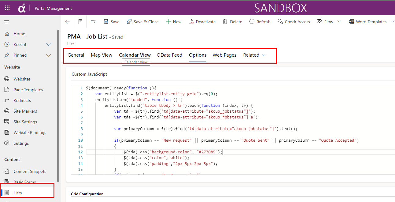 Style Entity List View on Powerapps Portals