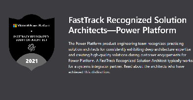 Microsoft Power Platform Recognized Architect